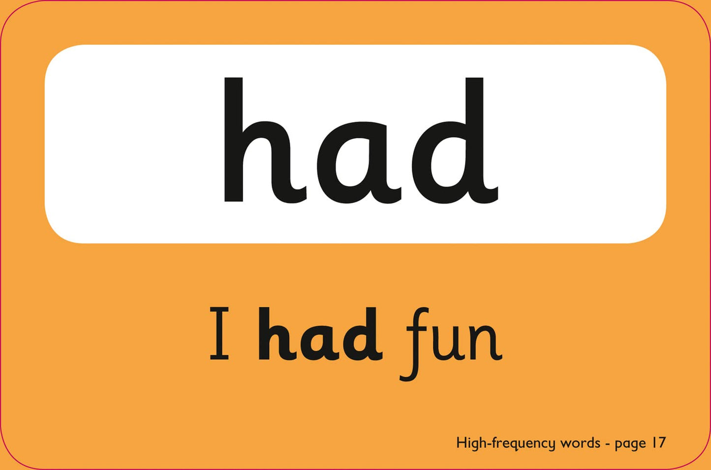 Flashcards: High Frequency Words
