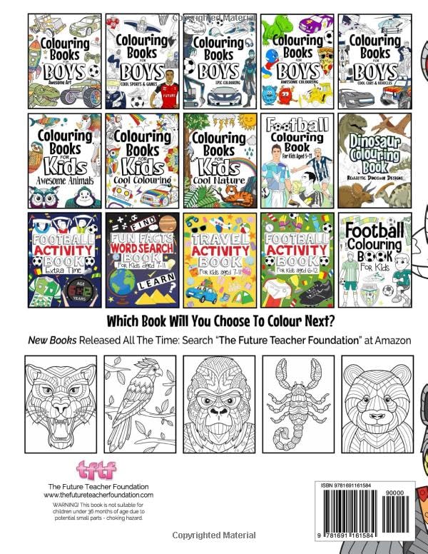 Colouring Books for Boys Cool Animals