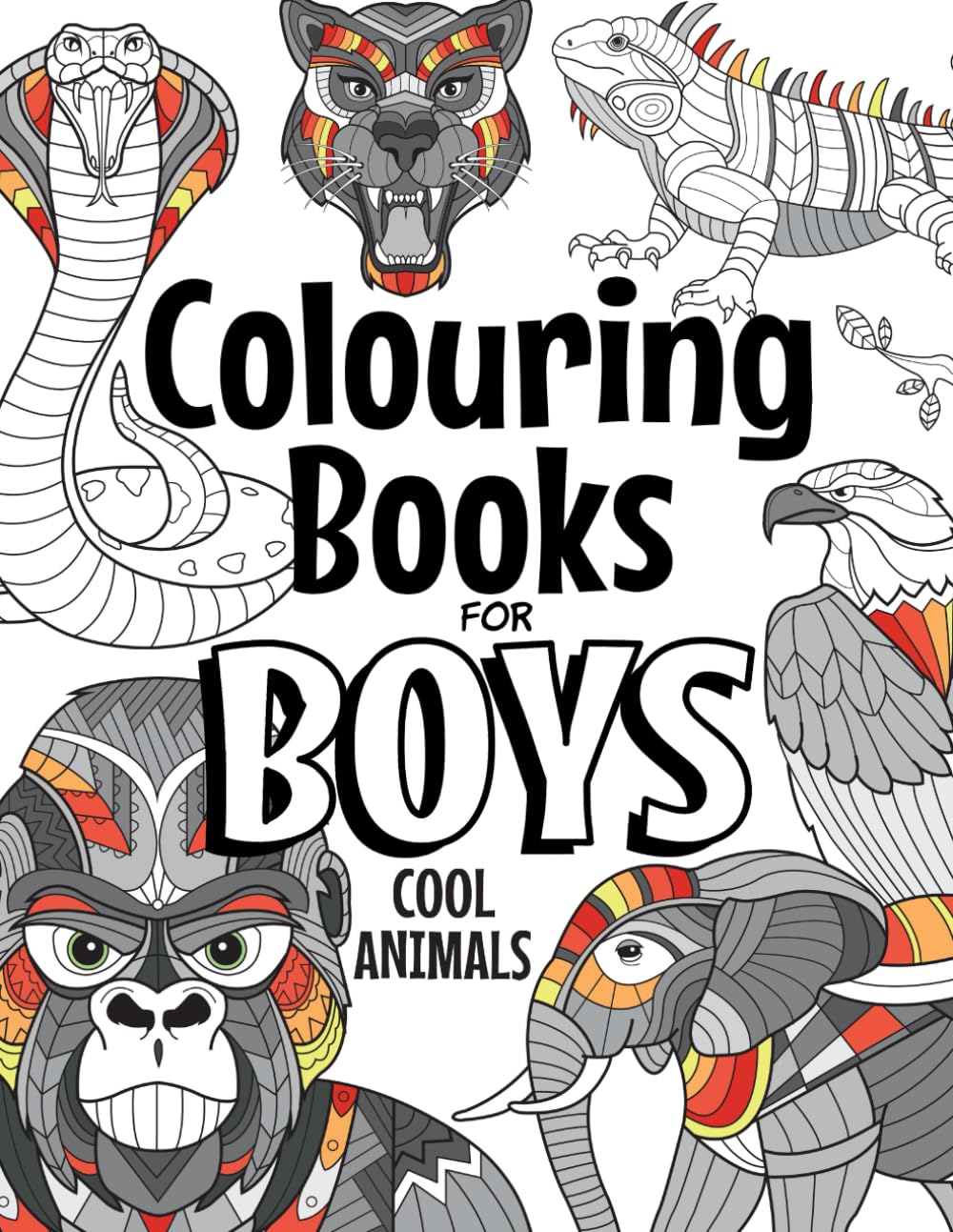 Colouring Books for Boys Cool Animals