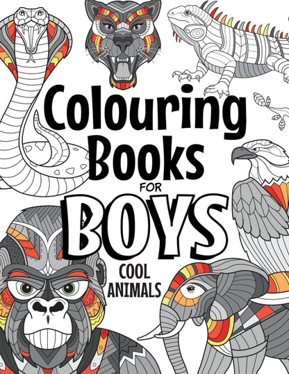 Colouring Books for Boys Cool Animals
