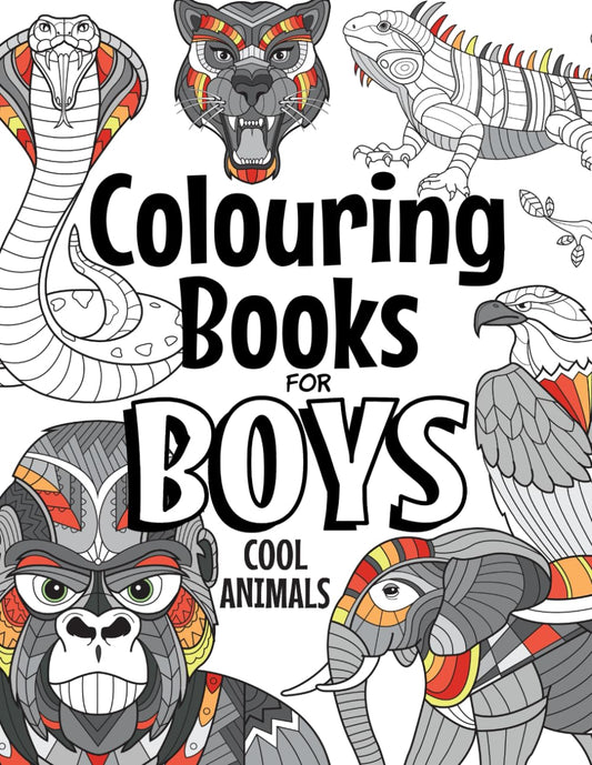 Colouring Books for Boys Cool Animals